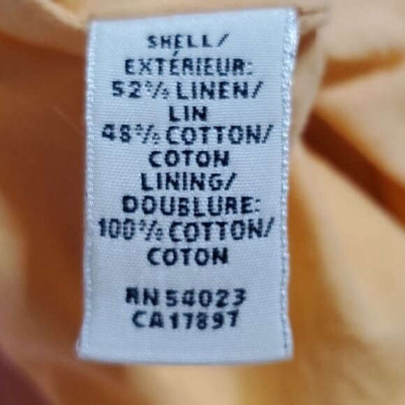 BANANA Republic Linen Cotton Blend Striped Pink Orange Spring A-Line Skirt Sze 0 - Picture 7 of 8